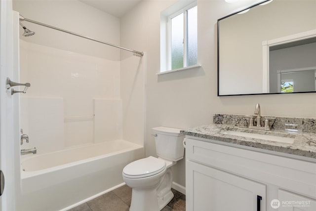 356 N Wynoochee Dr SW, Ocean Shores, WA 98569 - bathroom with vanity, washtub / shower combination, and tile patterned flooring
