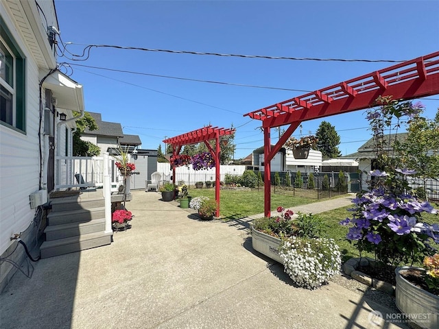 1011 E 5th St, Port Angeles, WA 98362 - view of patio with a pergola