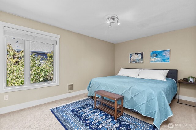 8503 Bowdoin Way Unit 203, Edmonds, WA 98026 - carpeted bedroom featuring baseboards and multiple windows