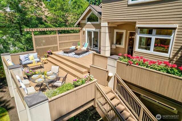 13730 Main St, Bellevue, WA 98005 - view of wooden terrace