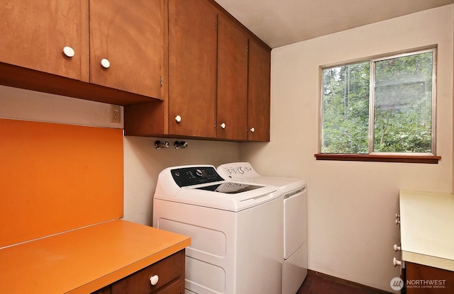 808 Woodsong Ln, Langley, WA 98260 - laundry room with cabinet space and separate washer and dryer