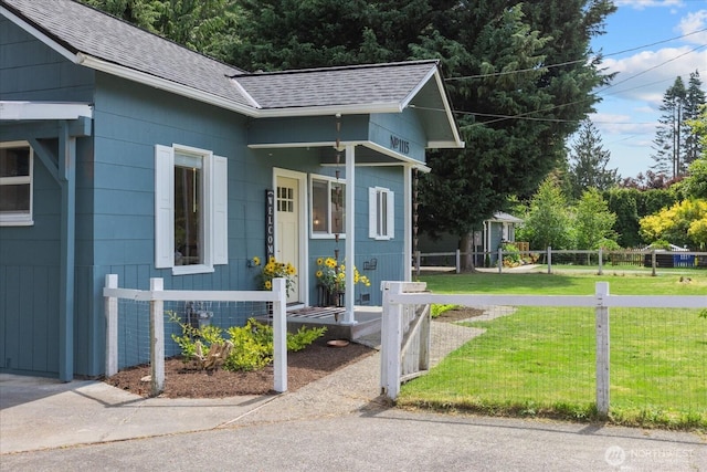 1115Avenue A, Snohomish, WA 98290 - doorway to property featuring roof with shingles