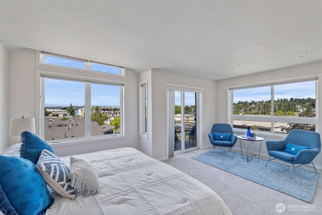 327 2nd Ave S, Kirkland, WA 98033 - carpeted bedroom with access to outside and baseboards
