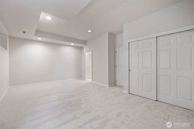 327 2nd Ave S, Kirkland, WA 98033 - unfurnished bedroom with recessed lighting, light carpet, and a closet