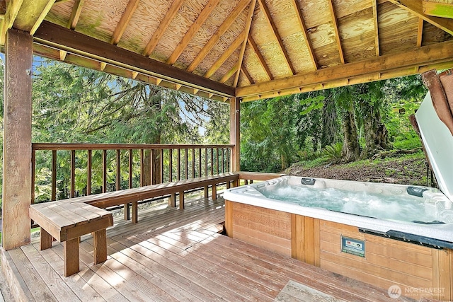 29247 188th Ave SE, Kent, WA 98042 - deck featuring a hot tub and a gazebo