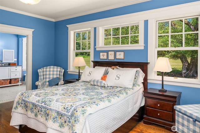 19840 Vashon Hwy SW, Vashon, WA 98070 - bedroom featuring wood finished floors and ornamental molding