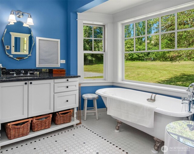 19840 Vashon Hwy SW, Vashon, WA 98070 - full bathroom with vanity and a soaking tub