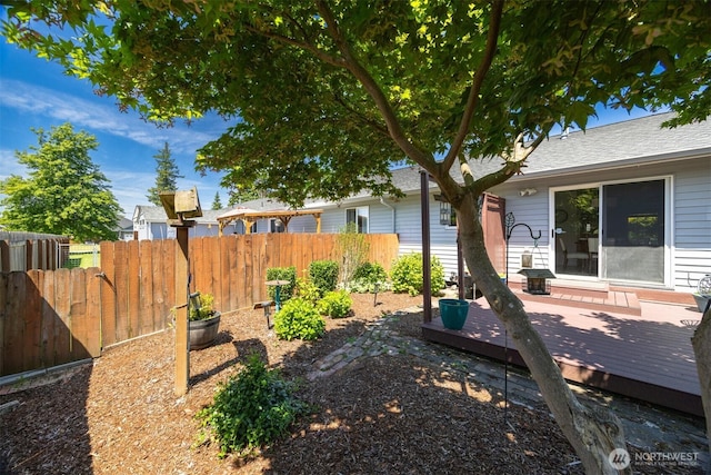 312 W 2nd St # 3, Nooksack, WA 98276 - view of yard featuring a wooden deck