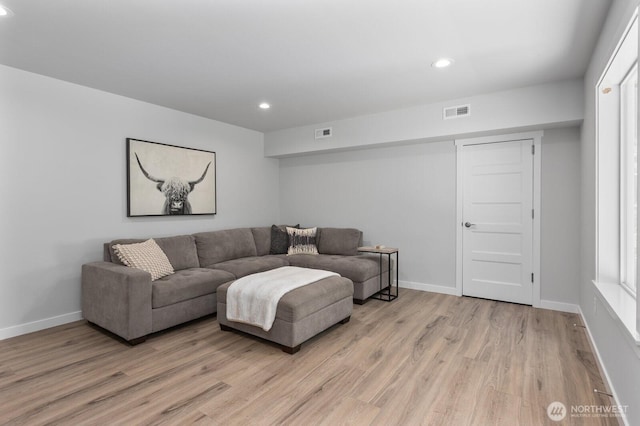 18207 Majestic Ridge Ln, Mount Vernon, WA 98274 - living room with light wood-style flooring and recessed lighting