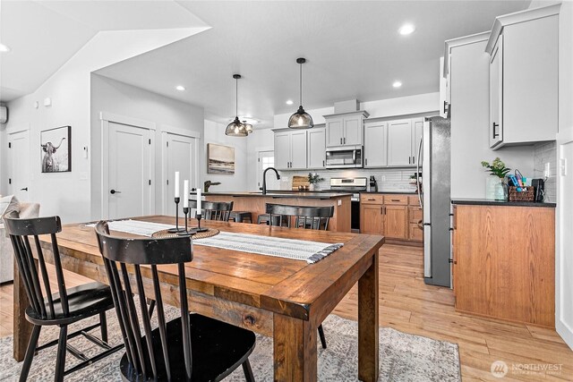 2183 Lagerwey Cir, Lynden, WA 98264 - dining space featuring light wood finished floors and recessed lighting
