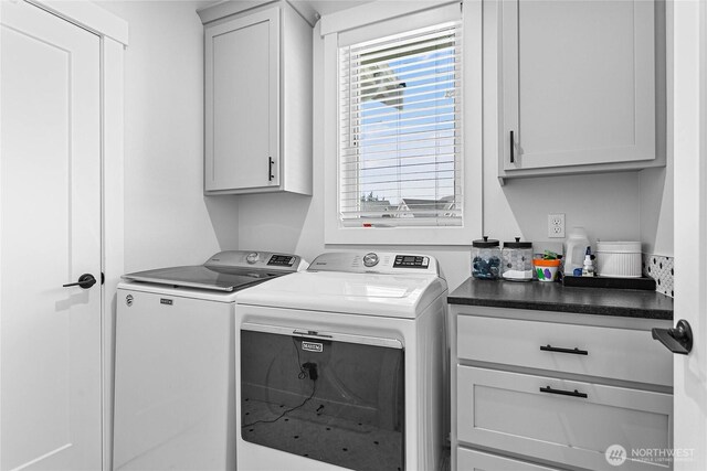 2183 Lagerwey Cir, Lynden, WA 98264 - laundry area with cabinet space and washer and clothes dryer