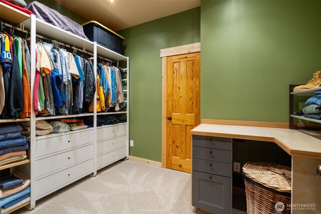 20720 501st Dr SE, Index, WA 98251 - walk in closet featuring light colored carpet