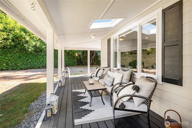 1204 SE Oak Rd, Port Orchard, WA 98367 - wooden terrace with outdoor lounge area