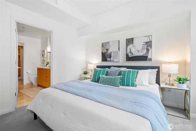 10700 NE 4th St Unit 806, Bellevue, WA 98004 - bedroom featuring carpet and ensuite bath