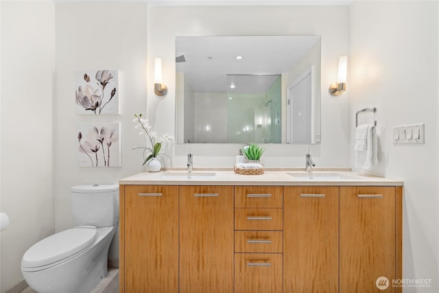 10700 NE 4th St Unit 806, Bellevue, WA 98004 - full bath featuring double vanity and a shower with door