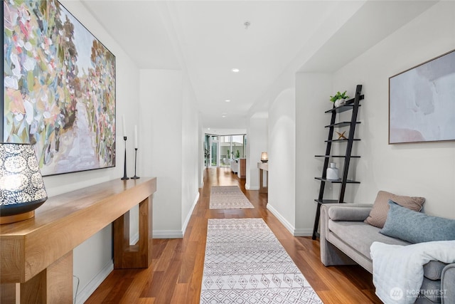 10700 NE 4th St Unit 806, Bellevue, WA 98004 - hall with wood finished floors and recessed lighting