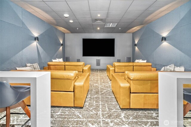 10700 NE 4th St Unit 806, Bellevue, WA 98004 - cinema with carpet floors, recessed lighting, and a drop ceiling