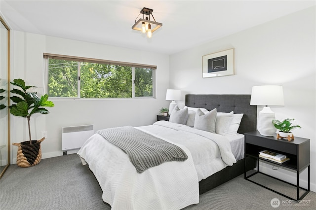 525 Belmont Ave E Unit 4F, Seattle, WA 98102 - carpeted bedroom featuring radiator heating unit and baseboards