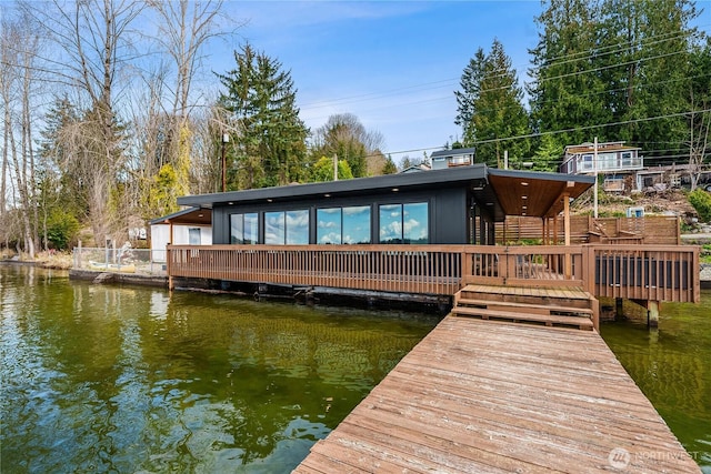 108 E Lake Stevens Rd, Lake Stevens, WA 98258 - rear view of property featuring a deck with water view