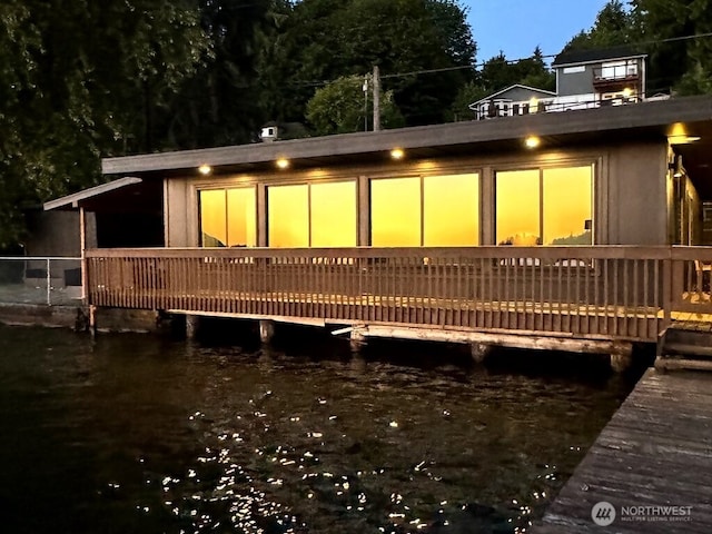 108 E Lake Stevens Rd, Lake Stevens, WA 98258 - rear view of property featuring a deck with water view