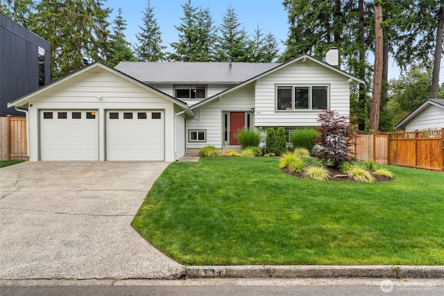 539 129th Ave SE, Bellevue, WA 98005 - view of front of house featuring driveway, a garage, and a chimney