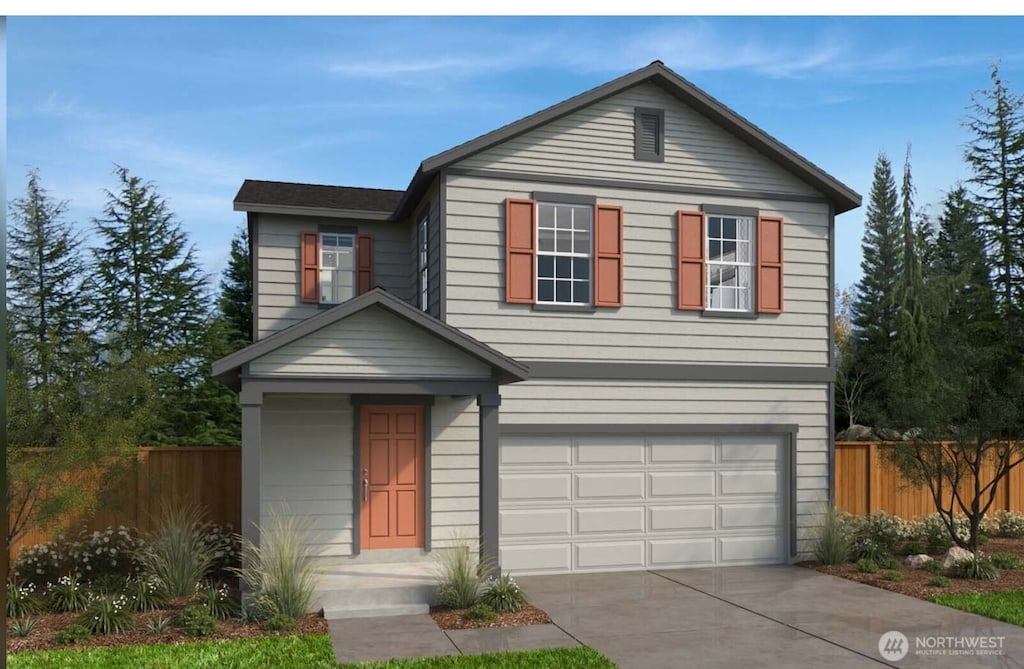 1439 121st Ave SE # 7, Lake Stevens, WA 98258 - view of front facade featuring an attached garage and concrete driveway