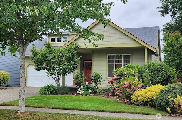 8318 55th Ave SE, Olympia, WA 98513 - view of front of property featuring a front lawn, driveway, and roof with shingles
