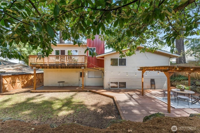 2127 170th Ave NE, Bellevue, WA 98008 - back of house with a deck, a pergola, and a balcony