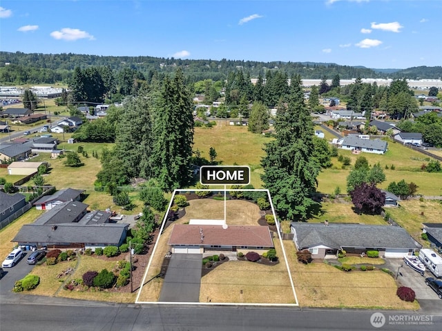 1103 Fieldcrest Ave, Centralia, WA 98531 - aerial perspective of suburban area featuring property parcel outlined