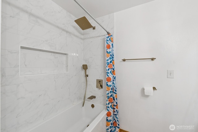3028 124th St SE, Everett, WA 98208 - bathroom with shower / bath combination with curtain