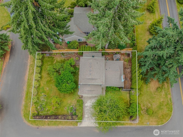 3910 Westpark Ct NW, Olympia, WA 98502 - view from above of property featuring property boundaries highlighted