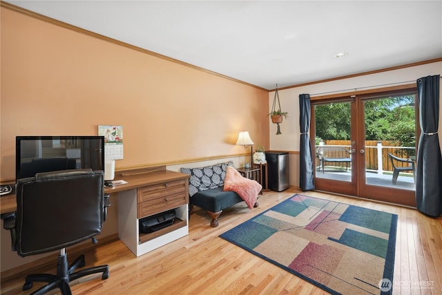 1612 SW 304th St, Federal Way, WA 98023 - office space featuring crown molding, light wood finished floors, and french doors