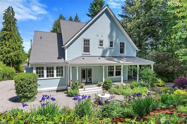 5940 Rose Loop NE, Bainbridge Island, WA 98110 - rear view of property featuring a patio area and french doors
