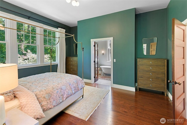 5940 Rose Loop NE, Bainbridge Island, WA 98110 - bedroom with wood-type flooring and ensuite bathroom