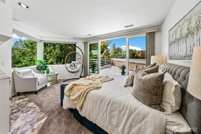 11115 NE 95th St, Kirkland, WA 98033 - bedroom with access to outside and carpet flooring