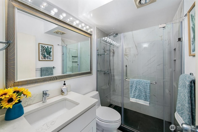 11115 NE 95th St, Kirkland, WA 98033 - full bathroom with toilet, vanity, and a stall shower