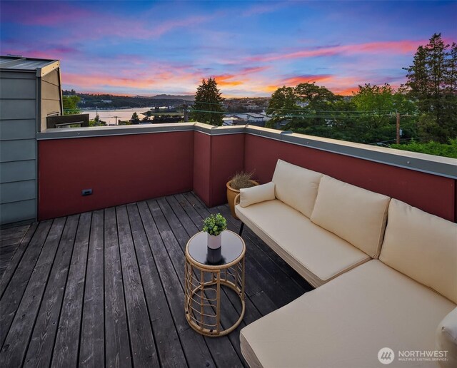 252 E Roanoke St, Seattle, WA 98102 - wooden deck featuring outdoor lounge area