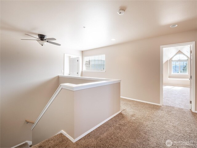 2422 Highland View Dr, East Wenatchee, WA 98802 - hall with carpet, an upstairs landing, and baseboards