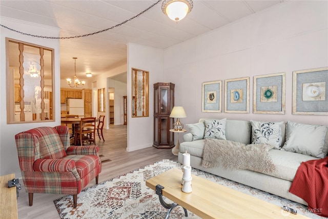 24443 Wicker Rd Unit 16, Sedro Woolley, WA 98284 - living room with a chandelier and wood finished floors