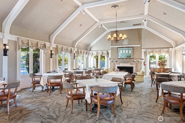 10742 Glen Acres Dr S Unit T-27, Seattle, WA 98168 - sunroom / solarium featuring lofted ceiling and a chandelier