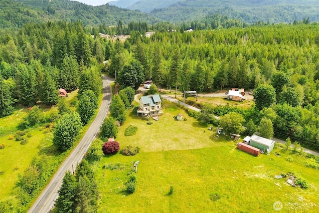 8120 Gordon Rd, Concrete, WA 98237 - bird's eye view of a heavily wooded area and a mountainous background