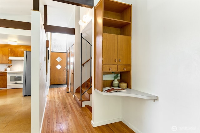 6151 S 125th St, Seattle, WA 98178 - corridor with light wood-style floors and stairs