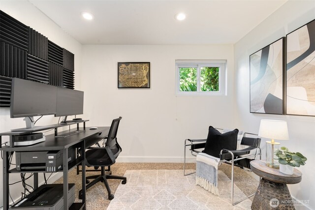 6151 S 125th St, Seattle, WA 98178 - office with light carpet and recessed lighting