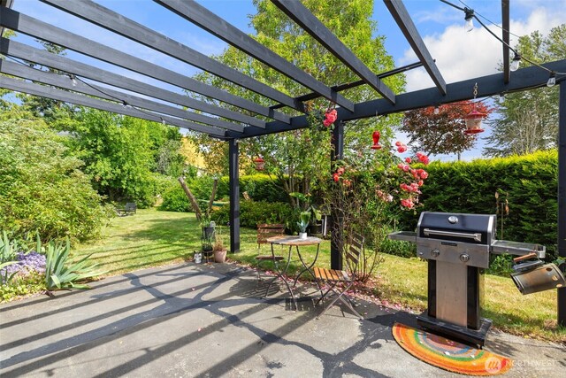6151 S 125th St, Seattle, WA 98178 - view of patio / terrace featuring a pergola and area for grilling