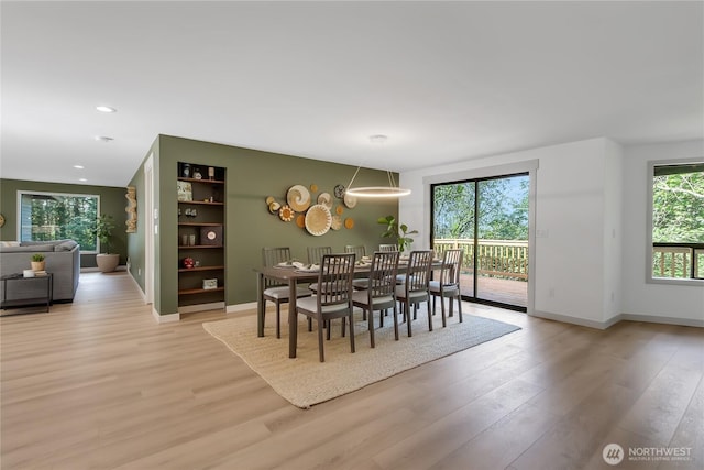 3327 170th Ave E, Lake Tapps, WA 98391 - dining room featuring light wood-style floors and recessed lighting