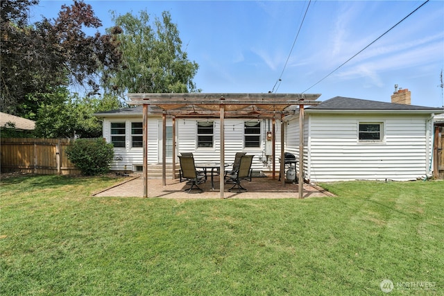 2348 Rainier St, Walla Walla, WA 99362 - rear view of property with a pergola, a chimney, and a patio