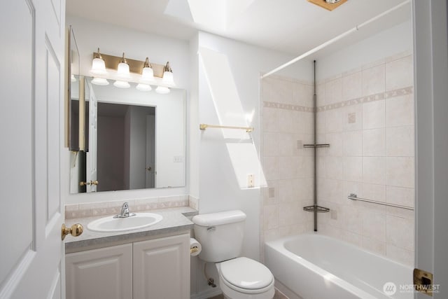 910 34th St Unit 302, Anacortes, WA 98221 - bathroom featuring toilet, vanity, and shower / bathtub combination