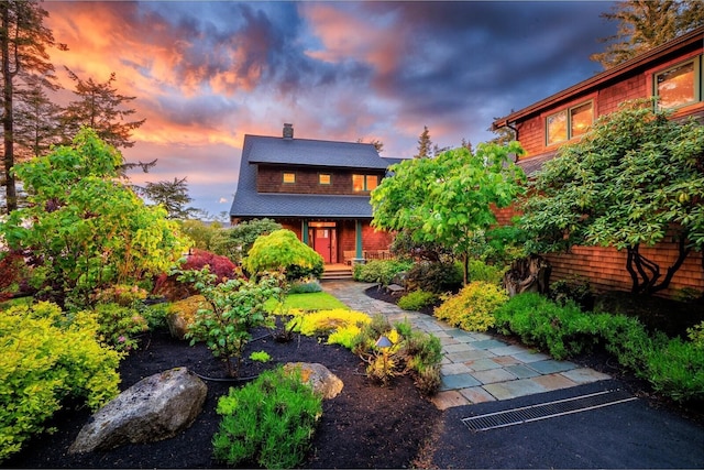 385 Sunset Ave, Orcas Island, WA 98245 - chalet / cabin with a chimney