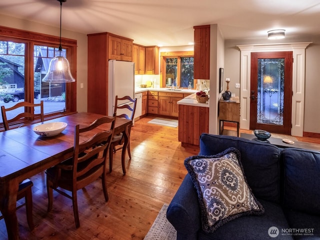 385 Sunset Ave, Orcas Island, WA 98245 - dining space featuring light wood-style floors