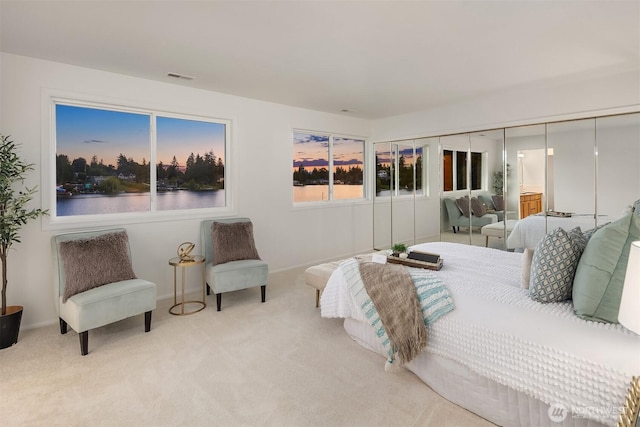 3604 Serene Way, Lynnwood, WA 98087 - bedroom featuring carpet and a water view